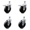 Service Caster 5 Inch Soft Rubber Wheel Swivel 1/2 Inch Stem Caster Total Lock Brake SCC, 2PK SCC-TSTTL20S514-SRS-121315-2-S-2 - alternate 1